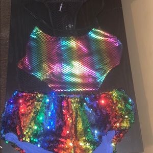2 Piece Rainbow Bathing suit